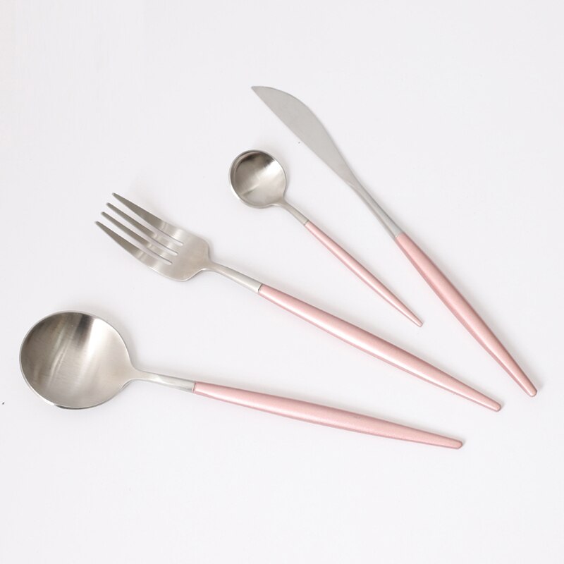 Napoli Flatware Sets pink gold